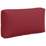vidaXL Coussins de palette lot de 3 rouge bordeaux tissu