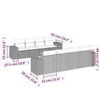 vidaXL Salon de jardin avec coussins 9 Pièces beige résine tressée