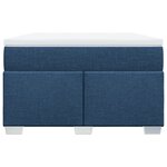 vidaXL Sommier à lattes de lit avec matelas bleu 120x190 cm tissu