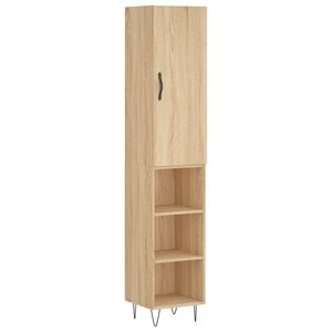 vidaXL Buffet haut Chêne sonoma 34 5x34x180 cm Bois d'ingénierie