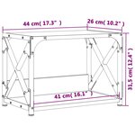 vidaXL Support d'imprimante à 2 niveaux chêne marron 44x26x31 5 cm