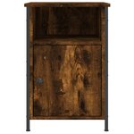 vidaXL Table de chevet chêne fumé 40x42x60 cm bois d'ingénierie
