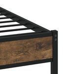 vidaXL Cadre de lit en métal sans matelas chêne fumé 193x203 cm