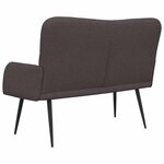 vidaXL Sofa 2 places Marron foncé 115 x 61 x 87 cm Tissu