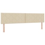 lit à ressort vidaXL avec matelas - Crème - 200x200 cm - Tissu