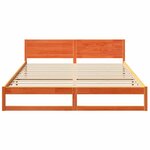 vidaXL Cadre de lit Marron ciré Bois de pin massif 200 x 200 cm Durable
