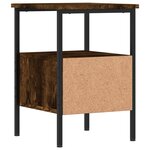 vidaXL Tables de chevet 2 Pièces chêne fumé 34x36x50 cm bois ingénierie