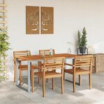 vidaXL Table de Jardin Gris 160 x 80 x 75 cm Bois d'Acacia Massif
