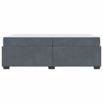 vidaXL Cadre de lit avec matelas Gris foncé 200 x 200 cm Velours