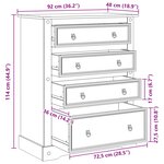 vidaXL Coffres de rangement Blanc 92 x 48 x 114 cm Bois de Pin Massif