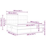 vidaXL Lit de rangement LED avec matelas Rose 200 x 200 cm Velours
