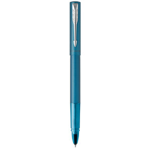 PARKER VECTOR XL Stylo roller  laque turquoise métallisée sur laiton  recharge noire pointe fine  Coffret cadeau