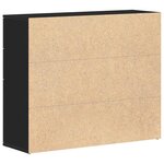 vidaXL Buffet chêne noir 91x29 5x75 cm bois d'ingénierie