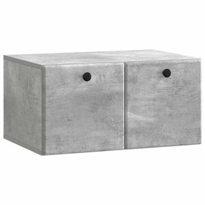 vidaXL Meuble TV mural 59 5 x 41 x 30 cm Gris béton Bois d'ingénierie