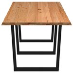 vidaXL Table à manger avec bord naturel 280x100x74cm bois massif chêne