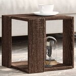 vidaXL Table basse chêne marron 32x32x30 cm bois d'ingénierie