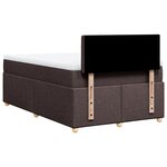 vidaXL Sommier à lattes de lit avec matelas Marron foncé 120x200 cm