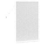 vidaXL Store de Fenêtre avec des rideaux Autre Blanc 80 x 130 cm Aluminium