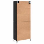 vidaXL Haut Armoire 2 Pièces Chêne noir Bois d'ingénierie