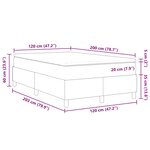 vidaXL Lit à ressorts avec matelas crème - 120 x 200 cm  Tissu Velours Côtelé
