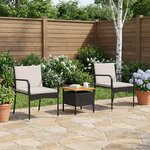 vidaXL Ensemble de jardin avec coussin acier