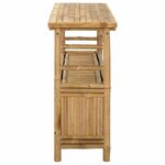 vidaXL Table console avec étagère Naturel 110 x 35 x 75 cm Bambou