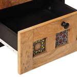 vidaXL Cabinet de chevet avec tiroir Naturel 40 x 33 5 x 46 cm