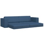 vidaXL Canapé Lit au Sol 2-en-1 Bleu 245x150x60 5 cm Tissu