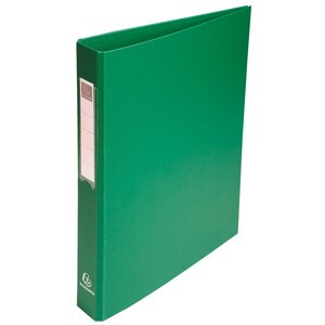 Classeur Rembordé Polypropylène 4 Anneaux Ronds De 25mm Sur 3eme De Couverture - Vert - X 10 - Exacompta
