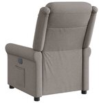 vidaXL Fauteuil inclinable électrique Taupe Tissu