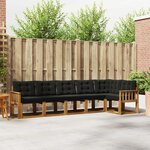 vidaXL Ensemble de canapés d'extérieur 6 pc Naturel et Noir