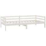 vidaXL Lit de repos avec matelas 90x200 cm Blanc Bois de pin massif