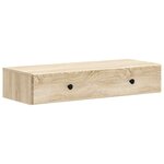 vidaXL Table d'appoint murale Chêne Sonoma 87 5 x 34 5 x 17 cm