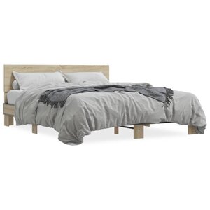 vidaXL Cadre de lit sans matelas chêne sonoma 160x200 cm
