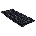 vidaXL Coussins de chaise à dossier haut lot de 2 motif carreaux noir