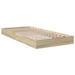 vidaXL Cadre de lit au sol Chêne Sonoma 80 x 200 cm Bois d'ingénierie