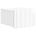 vidaXL Cabinet de chevet mural 2 pc Blanc brillant 33 x 34 5 x 24 cm