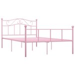 vidaXL Cadre de lit sans matelas rose métal 140x200 cm