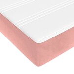 vidaXL Matelas de lit à ressorts ensachés Rose 180x200x20 cm Velours