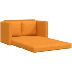 vidaXL Canapé-lit 2 en 1 jaune foncé 112x174x55 cm tissu