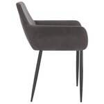 vidaXL Chaises à manger lot de 2 Gris foncé Velours
