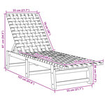 vidaXL Chaises longues lot de 2 noir bois d'acacia solide et tissu