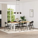 vidaXL Chaise pliante 8 Pièces Noir 48 x 43 5 x 81 cm Simili cuir
