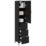 vidaXL Haut Armoire Chêne noir 34 5 x 34 x 180 cm Bois d'ingénierie