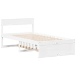 vidaXL Cadre de lit sans matelas blanc 90x200 cm bois de pin massif