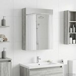 vidaXL Armoire Miroir de Salle de Bain Gris Sonoma 50 x 14 5 x 70 cm