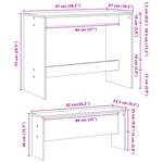 vidaXL Ensemble table à manger et bancs 3Pièces blanc bois d'ingénierie