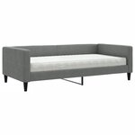 vidaXL Lit de jour avec matelas gris foncé 100x200 cm tissu