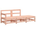 vidaXL Salon de jardin 3 Pièces avec coussins bois massif douglas