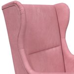 vidaXL Fauteuil Rose Velours